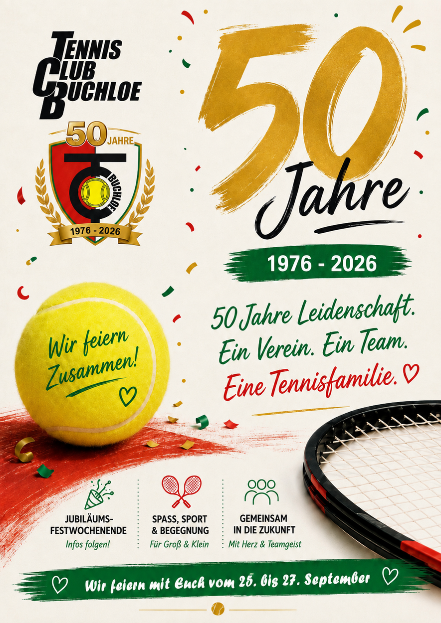 Save the Date – 50 Jahre Tennisclub Buchloe
