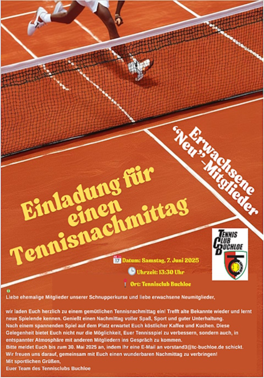 Bericht zum Tennisnachmittag für Neumitglieder & ehemalige Schnupperkursteilnehmer