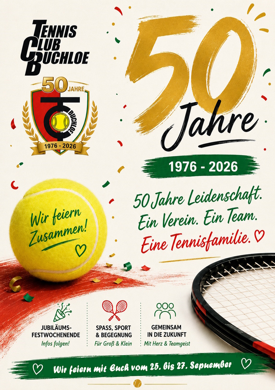 Save the Date – 50 Jahre Tennisclub Buchloe